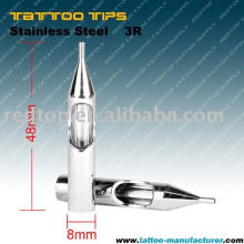 Maquillage de tatouage professionnel Pointe de tatouage en acier inoxydable usée